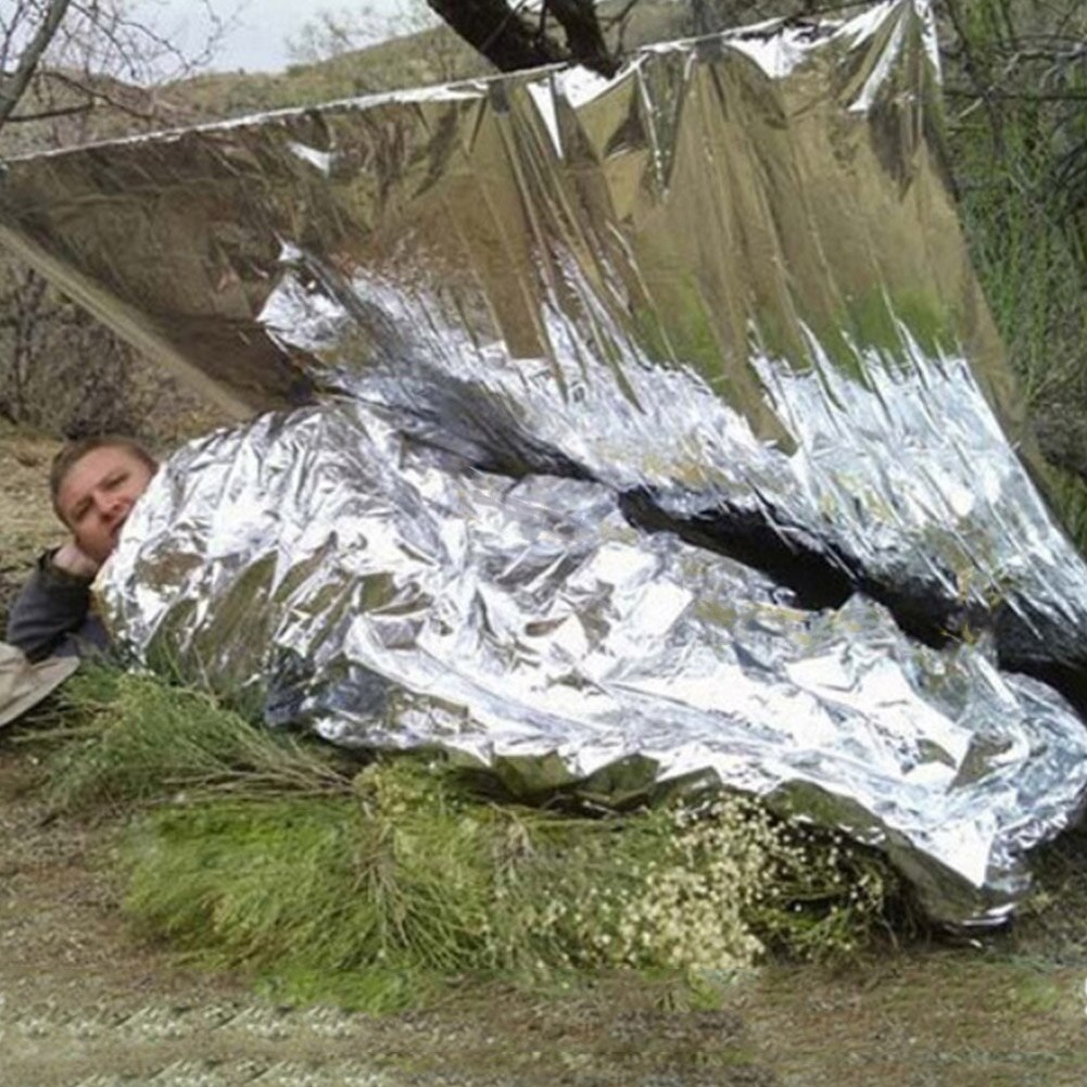 Cheap Goat Tents Outdoor Emergency Blanket Sun Protection Waterproof Survival Warm Blankets First Aid Folding Tent Camping Spare Blanket   